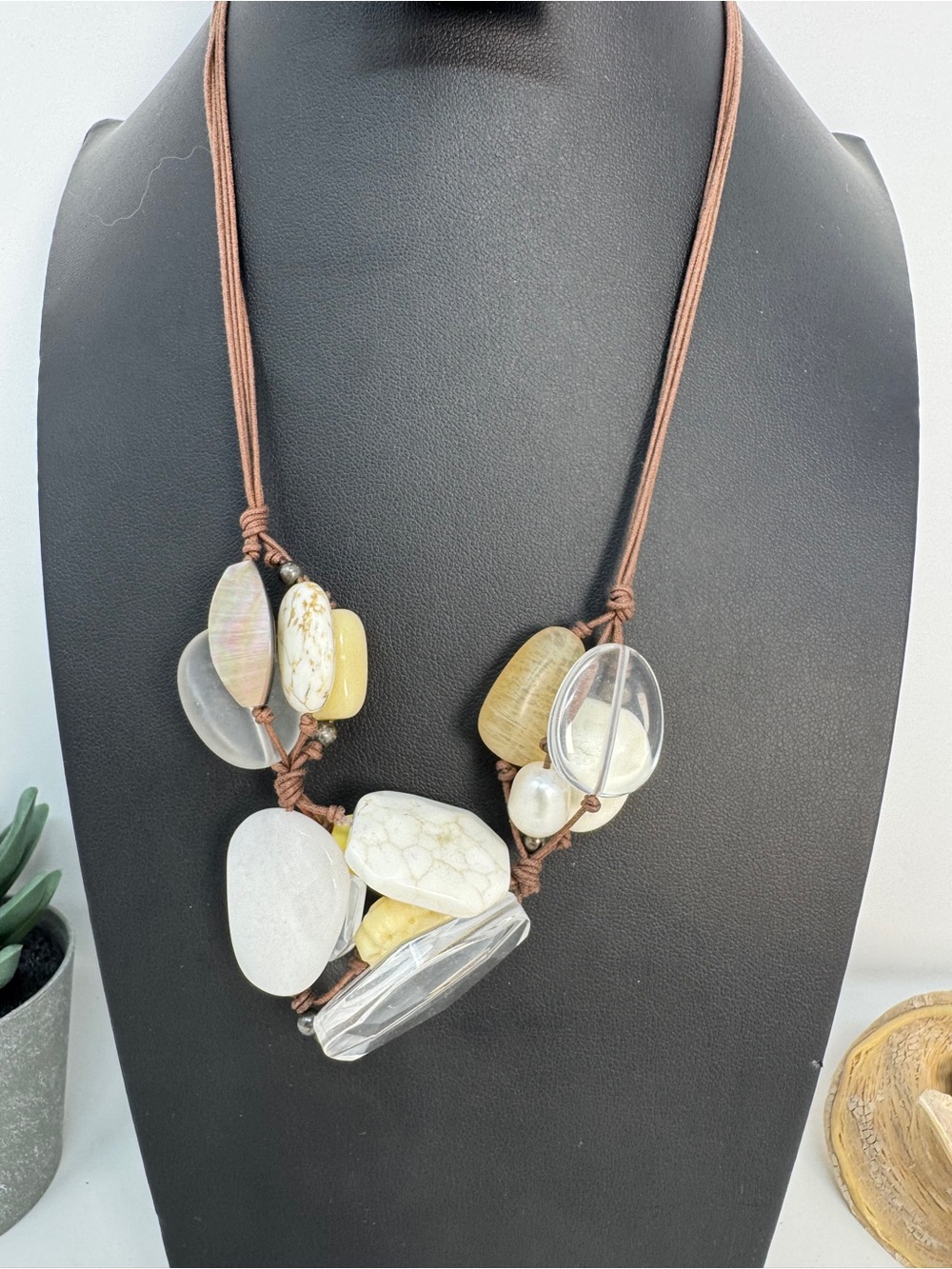 Authentic Retired Silpada Designs Mixed Stone Cluster Necklace (Style #N2201)